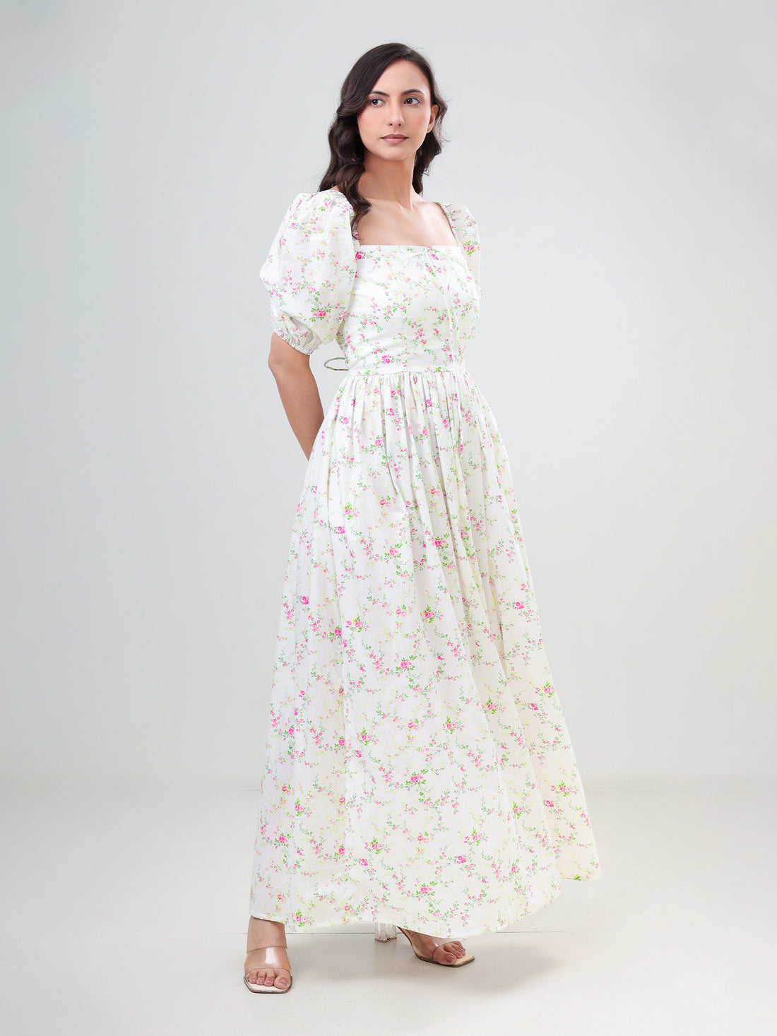 Floral Printed Rory Tie-Up Dress