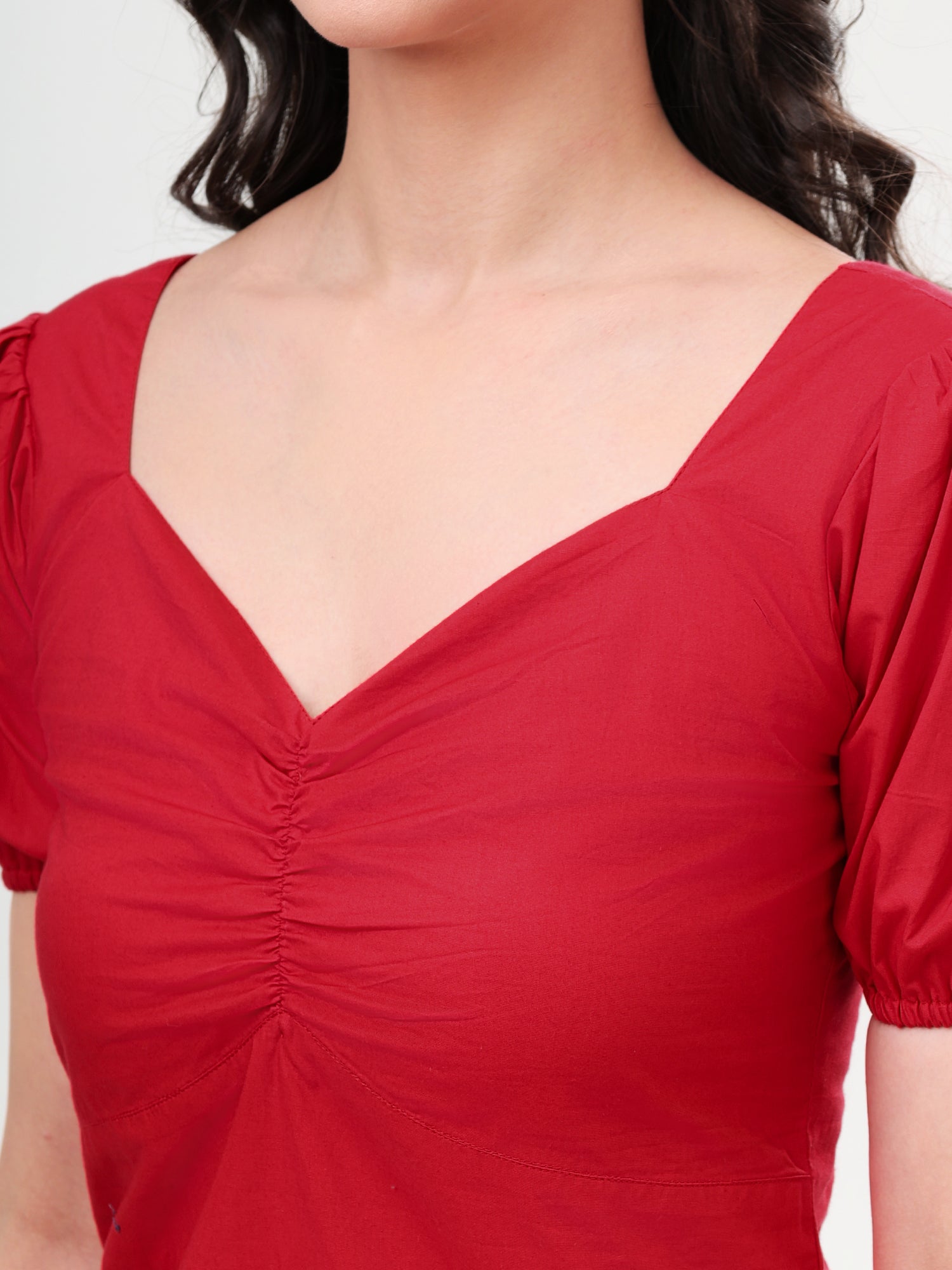 Elegant Puff Sleeve Sheath Dress