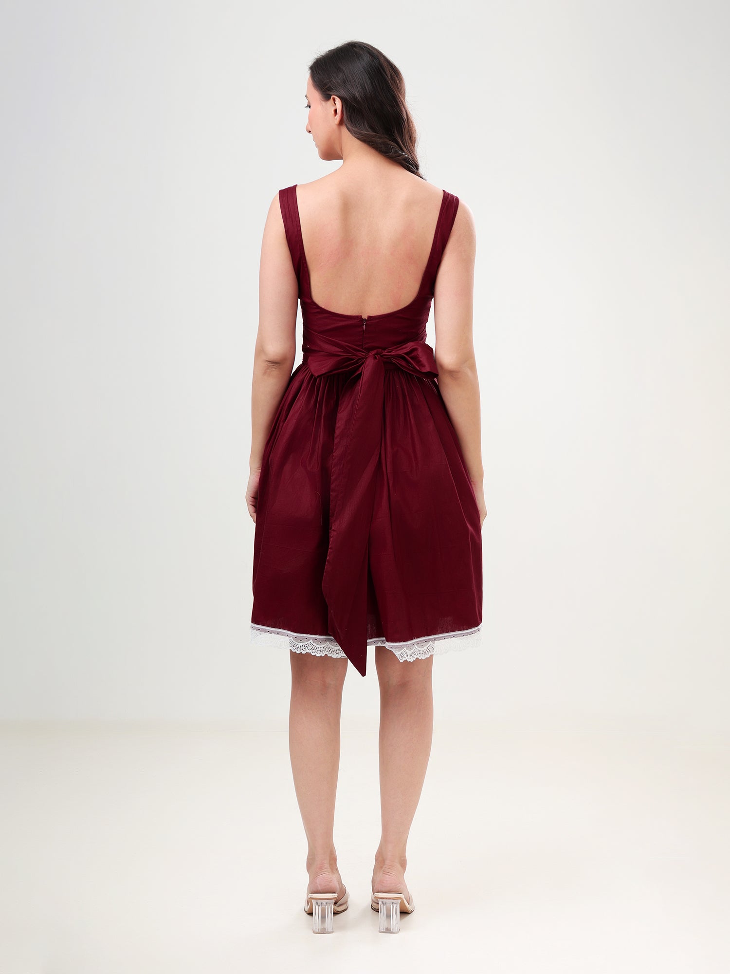 The Lace Trimmed Vest-Trimmed Vest and Short