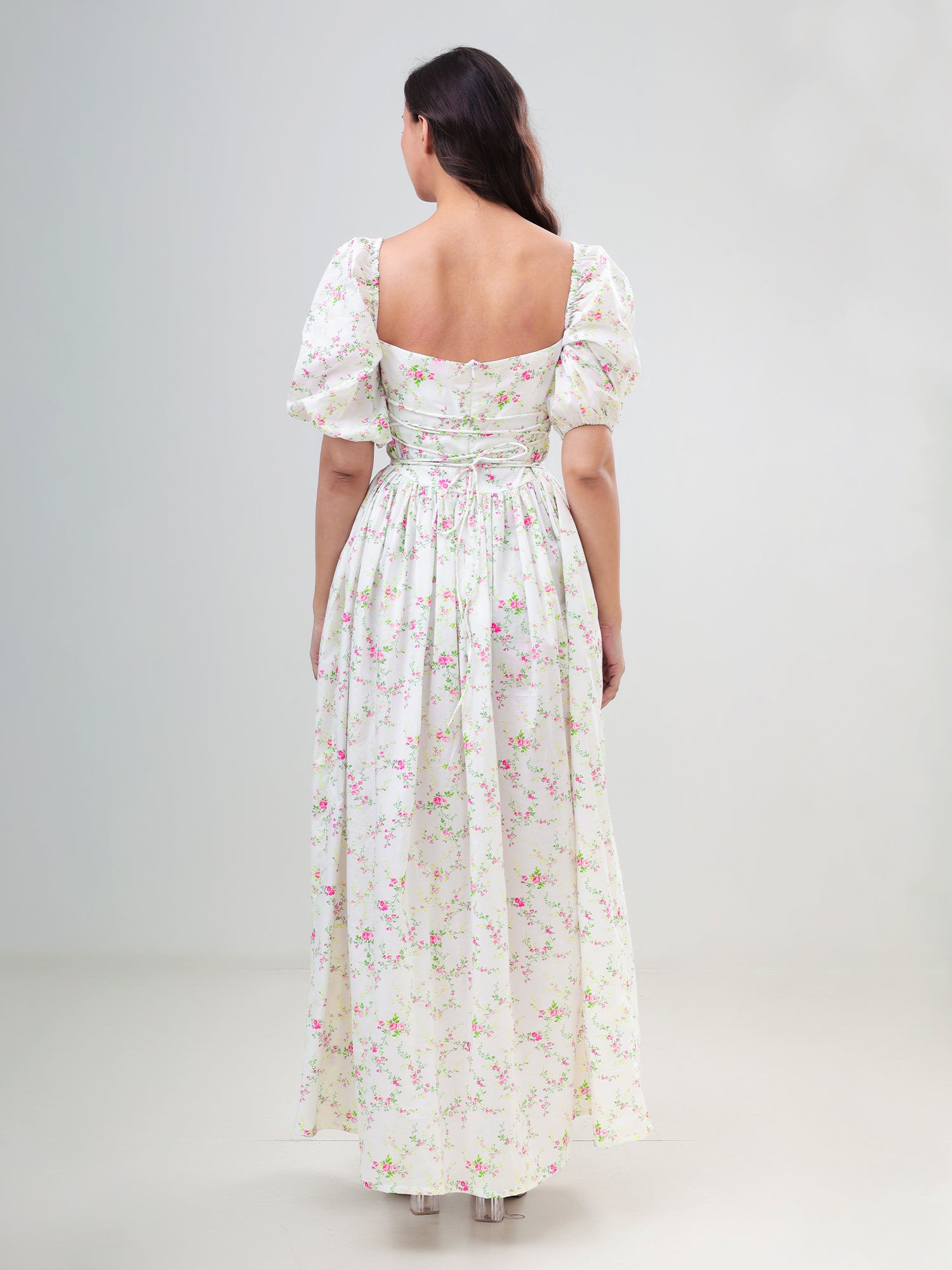 Floral Printed Rory Tie-Up Dress