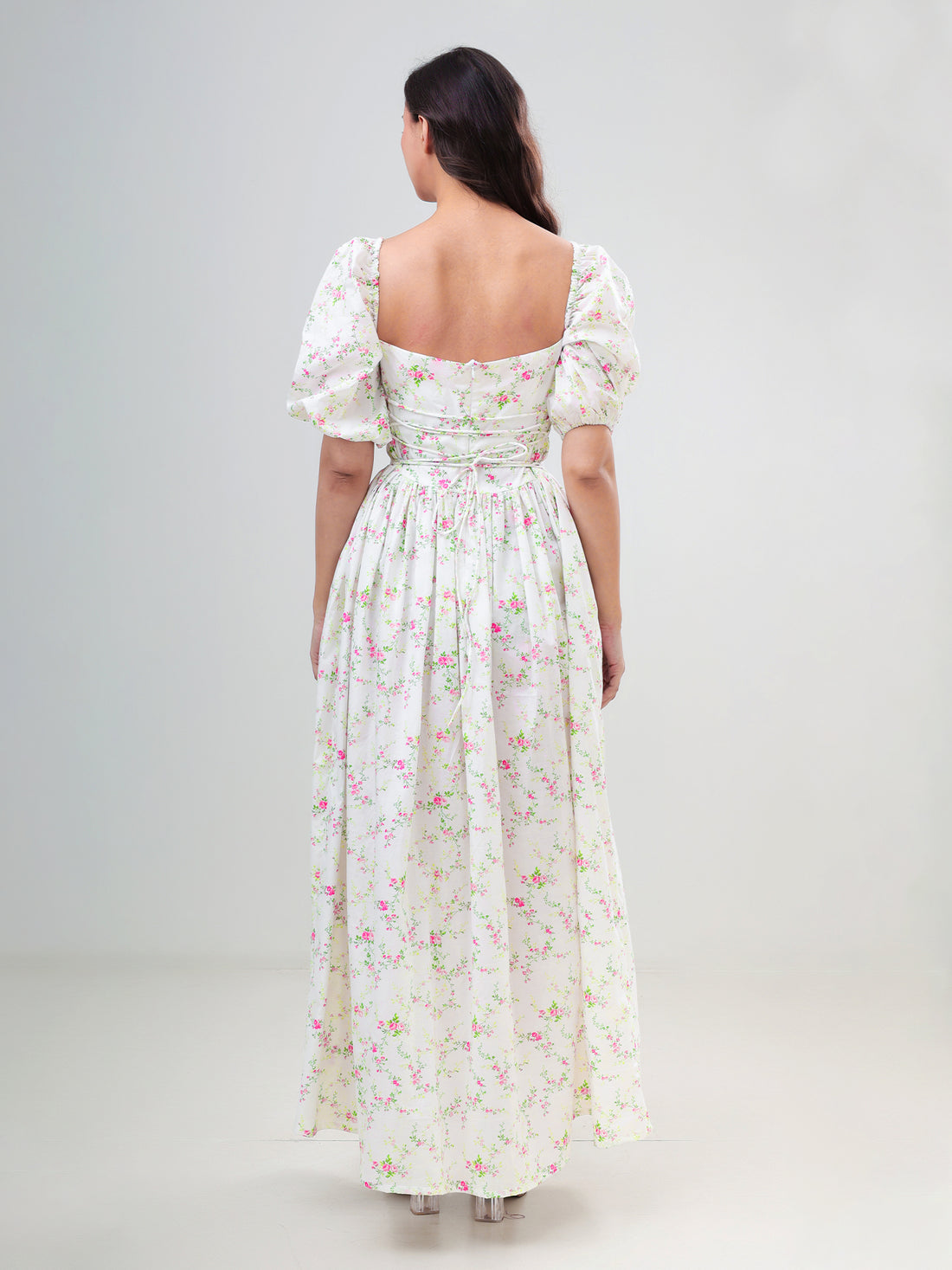 Floral Printed Rory Tie-Up Dress